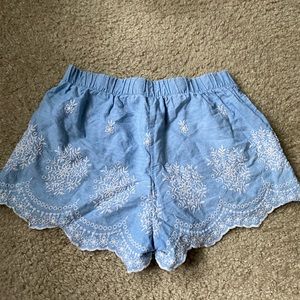 Francesca’s small blue embroidered shorts
